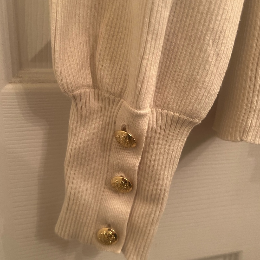 Ralph Lauren Cream Cowl Neck Sweater with Textured Knit - Picture 5 of 5